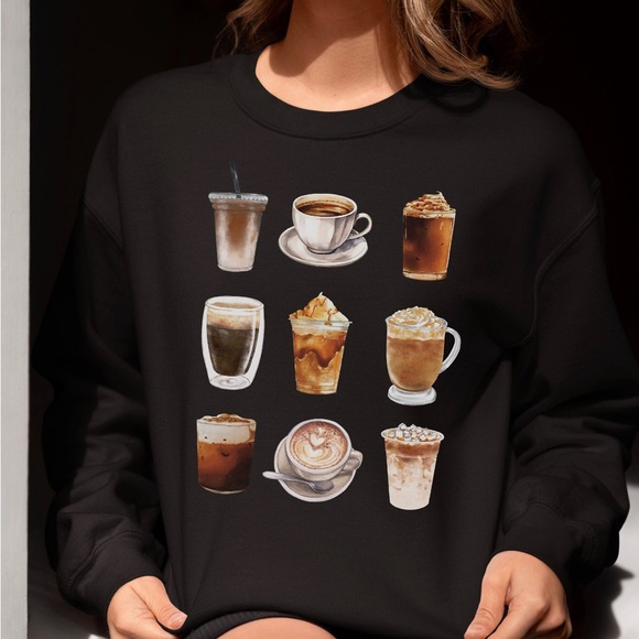Coffee Lover Cute Cozy Sweatshirt - Picture 5 of 8